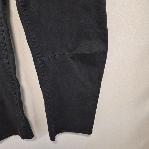 Nili Lotan Shon Horseshoe Pants Barrel Leg Twill Black EUC $390 Womens Sz 00 - Picture 4 of 13